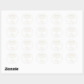 Chic Goud Elegant Script Trouwdag Bedankt Ronde Sticker (Vel)