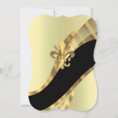 Chic goud elegante formele bruiloft kaart (Achterkant)