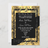 Chic goud elegante formele bruiloft kaart (Voorkant)