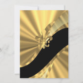 Chic goud elegante formele bruiloft kaart (Achterkant)