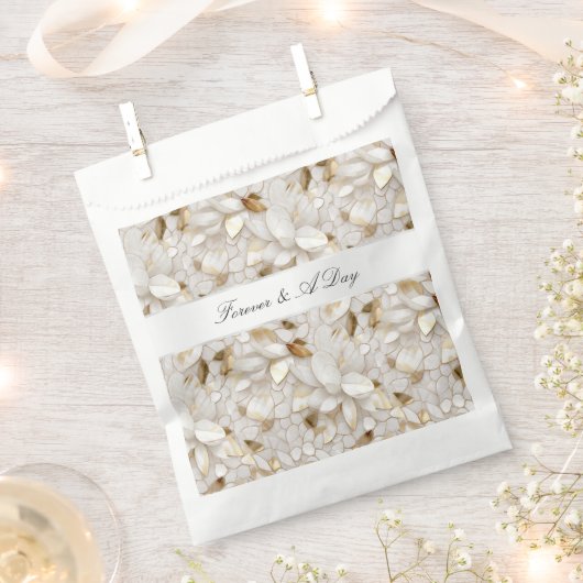 Chic Goud Glam Witte Lotus Bloemen Bruiloft Bedankzakje (Geknipt)