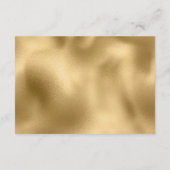 Chic Goud Glam Witte Lotusbloemen RSVP Informatiekaartje (Achterkant)