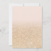 Chic goud glitters roze uitgestelde nieuwe plannen kaart (Achterkant)
