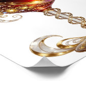 Chic Goud GLOEIEND WIJNGLAS Print (Hoek)
