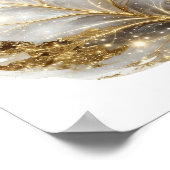 Chic Goud Gouden Blad Grafisch Ontwerp Poster (Hoek)