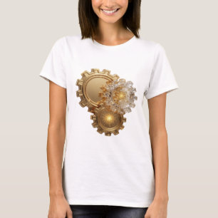 Chic Goud GOUDEN TANDWIEL SYSTEEM Print T-shirt