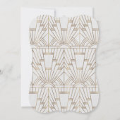 Chic Goud Great Gatsby Wit Nieuwjaarsfeest Jaren 2 Kaart (Achterkant)