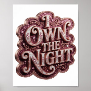 Chic Goud I BEZIT DE NACHT Artistiek Motief v2 Poster