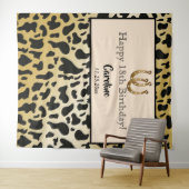 Chic Goud, Koeienvlekken & Gouden Hoefijzer Verjaa Wandkleed (In Situ (horizontaal))