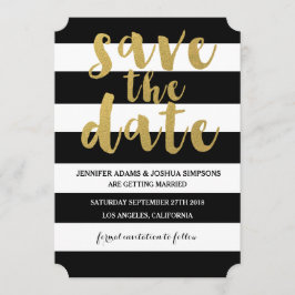 Chic Goud | Krachtige Zwarte Streep Save the Date