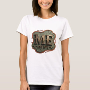 Chic Goud ME EST 1977 Artistiek Motief T-shirt