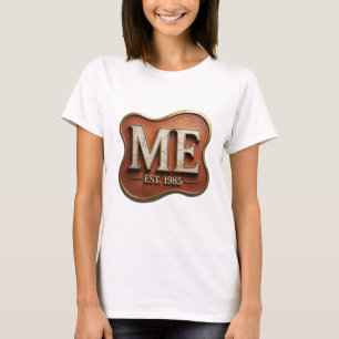 Chic Goud ME EST 1985 Strak Ontwerp T-shirt