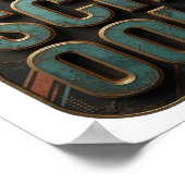 Chic Goud OLD SCHOOL Grafisch ontwerp Poster (Hoek)
