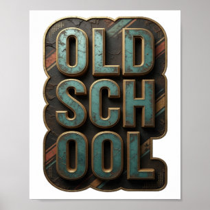 Chic Goud OLD SCHOOL Grafisch ontwerp Poster