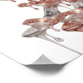 Chic Goud ROSE GOLD GLAMOUR Design Poster (Hoek)