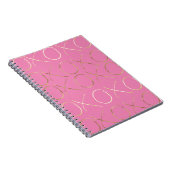 Chic Goud Roze Girly Glam XOXO Notitieboek (Rechterzijde)