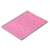 Chic Goud Roze Girly Glam XOXO Notitieboek (Linkerzijde)