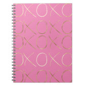 Chic Goud Roze Girly Glam XOXO Notitieboek (Voorkant)