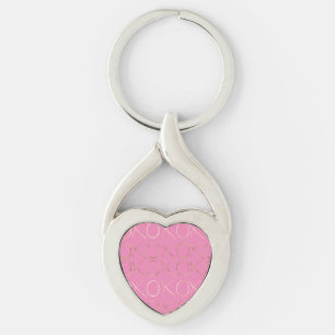 Chic Goud Roze Girly Glam XOXO Sleutelhanger