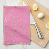 Chic Goud Roze Girly Glam XOXO Theedoek (Quarter Fold)