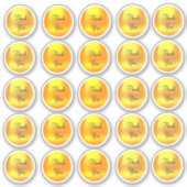 Chic Goud Stip Bedankt Sticker Set (Voorkant)
