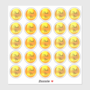 Chic Goud Stip Bedankt Sticker Set