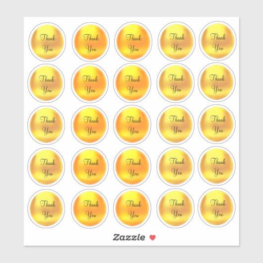Chic Goud Stip Bedankt Sticker Set (Vel)