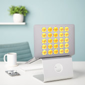 Chic Goud Stip Bedankt Sticker Set (Laptop op bureau)