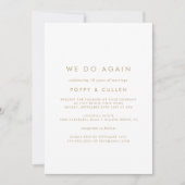 Chic Goud Typography We Do Again Vow Hernieuwing Kaart (Voorkant)
