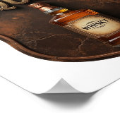 Chic Goud WHISKY REQUIRED Draagbare Kunst Poster (Hoek)
