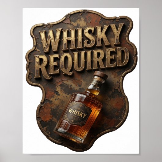 Chic Goud WHISKY VEREIST Design Poster (Voorkant)