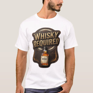 Chic Goud WHISKY VERPLICHT Quote T-shirt