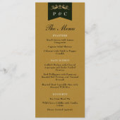  Chic Goud Zwart Bibliotheek Boek Hoesje Bruiloft Menu (Voorkant)