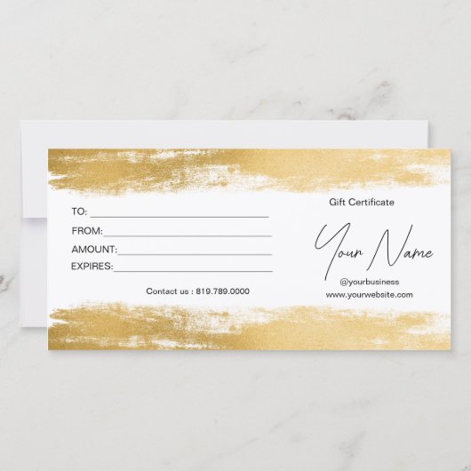 Chic-goudborstelbladfolie | Logo Cadeaubon (Achterkant)