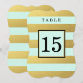 CHIC GOUDE | MINT TROUWTAFELNUMMERKAARTEN KAART (Voorkant / Achterkant)