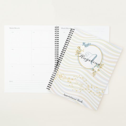 Chic Gouden Afspraak Boek 2025 Monogram Planner (Display)