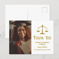 Chic gouden afstudeerfoto rechten bedankt