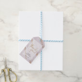 Chic gouden Bruid wordt Name Bruidsuitnodiging Bed Cadeaulabel (Met Touw)