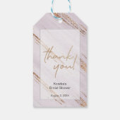 Chic gouden Bruid wordt Name Bruidsuitnodiging Bed Cadeaulabel (Achterkant)