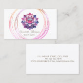 Chic gouden cirkels Violet Lotus Zen Stenen Visitekaartje (Voorkant / Achterkant)