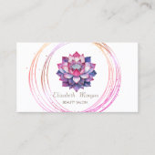 Chic gouden cirkels Violet Lotus Zen Stenen Visitekaartje (Voorkant)