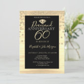 Chic gouden diamanten huwelijksjubileum kaart (Staand voorkant)