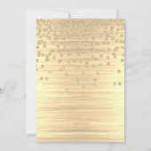 Chic gouden diamanten huwelijksjubileum kaart (Achterkant)