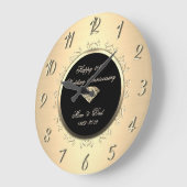 Chic Gouden Diamanten Krullen 50ste Huwelijksverja Grote Klok (Hoek)