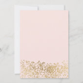 Chic gouden florale confetti blush roze vrijgezell kaart (Achterkant)