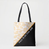 Chic Gouden Geel Bladpatroon op een Diagonaal Tote Bag (Voorkant)