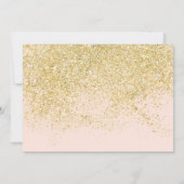 Chic gouden glitter blush roze jurk Sweet 16 Kaart (Achterkant)