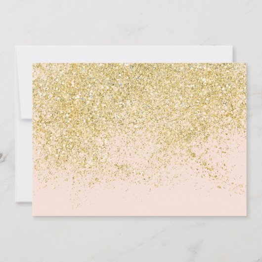 Chic gouden glitter blush roze jurk Sweet 16 Kaart (Achterkant)