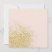 Chic gouden glitter lijst chique blush roze sweet  kaart (Achterkant)
