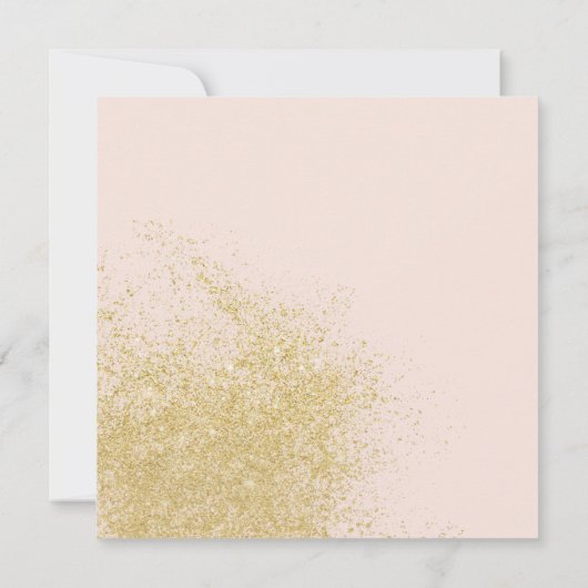 Chic gouden glitter lijst chique blush roze sweet  kaart (Achterkant)